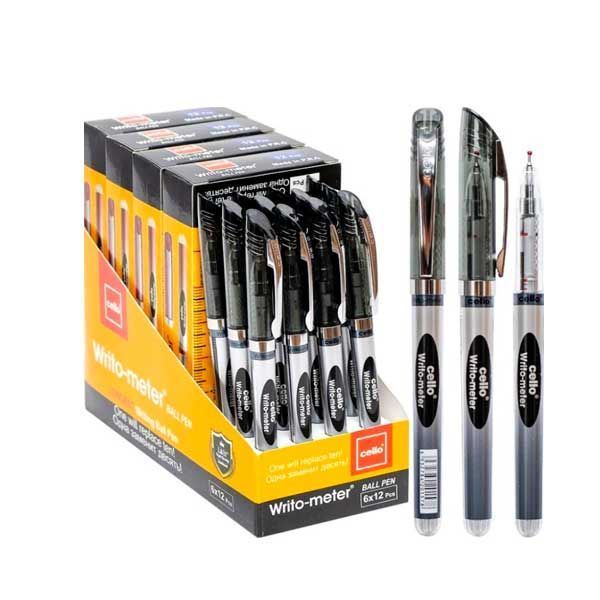 Ручка масляна Ellott Writo-meter 8048 10 км 0,5 мм чорна 650105 фото Ручка масляна Ellott Writo-meter 8048 10 км 0,5 мм чорна 650105 фото