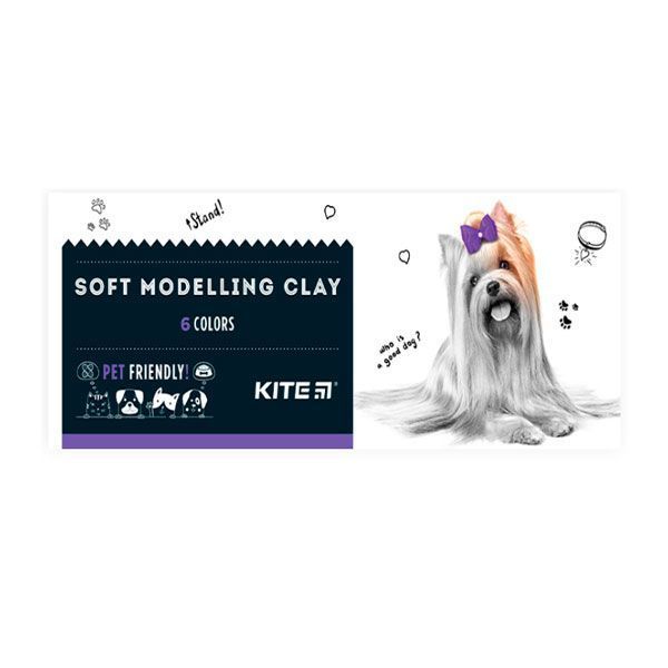 Пластилін 6 кольорів 240г Kite Dogs K22-081 631267 фото Пластилін 6 кольорів 240г Kite Dogs K22-081 631267 фото
