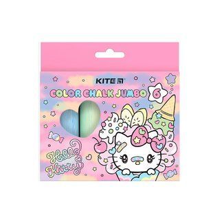 Крейда кольорова 6 кольорів Kite Jumbo Hello Kitty HK24-073 639194 фото