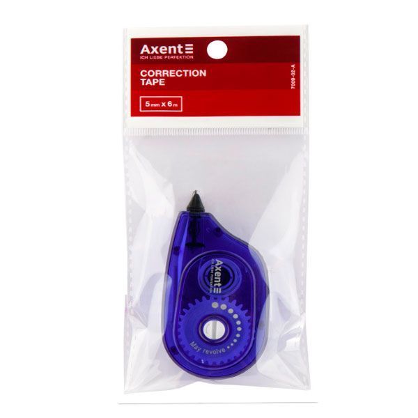 Коректор стрічковий Axent 7009-02-А 5мм х 6м синій 108349 фото