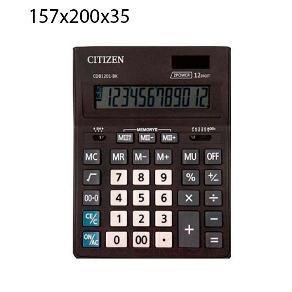 Калькулятор Citizen CDB-1201 BK 12-розрядний 603450 фото
