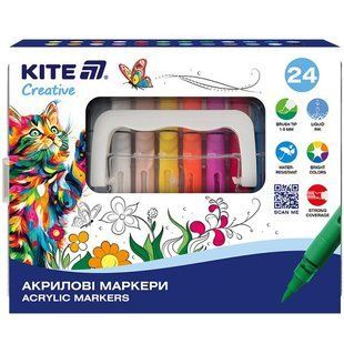 Набір скетч маркерів Kite Creative K-1162 акрілові 24 штуки з рідкими чорнилами ** 651361 фото