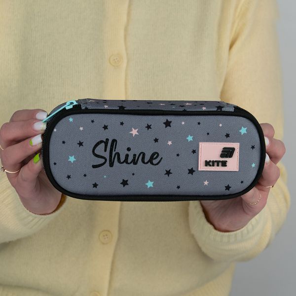 Пенал Kite Shine K26-599-11 1 відділення з кишенею ## 651651 фото Пенал Kite Shine K26-599-11 1 відділення з кишенею ## 651651 фото