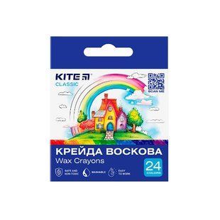 Крейда воскова 24 кольори Kite Classic K-1070 ** 639204 фото